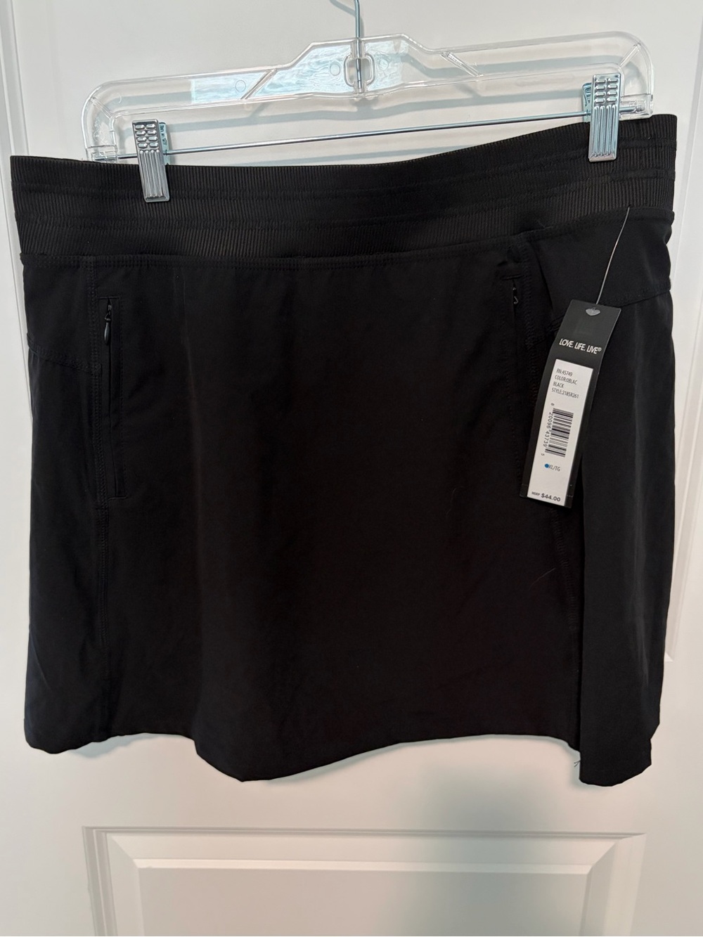 NWT Love Life Live  Black Active Skort